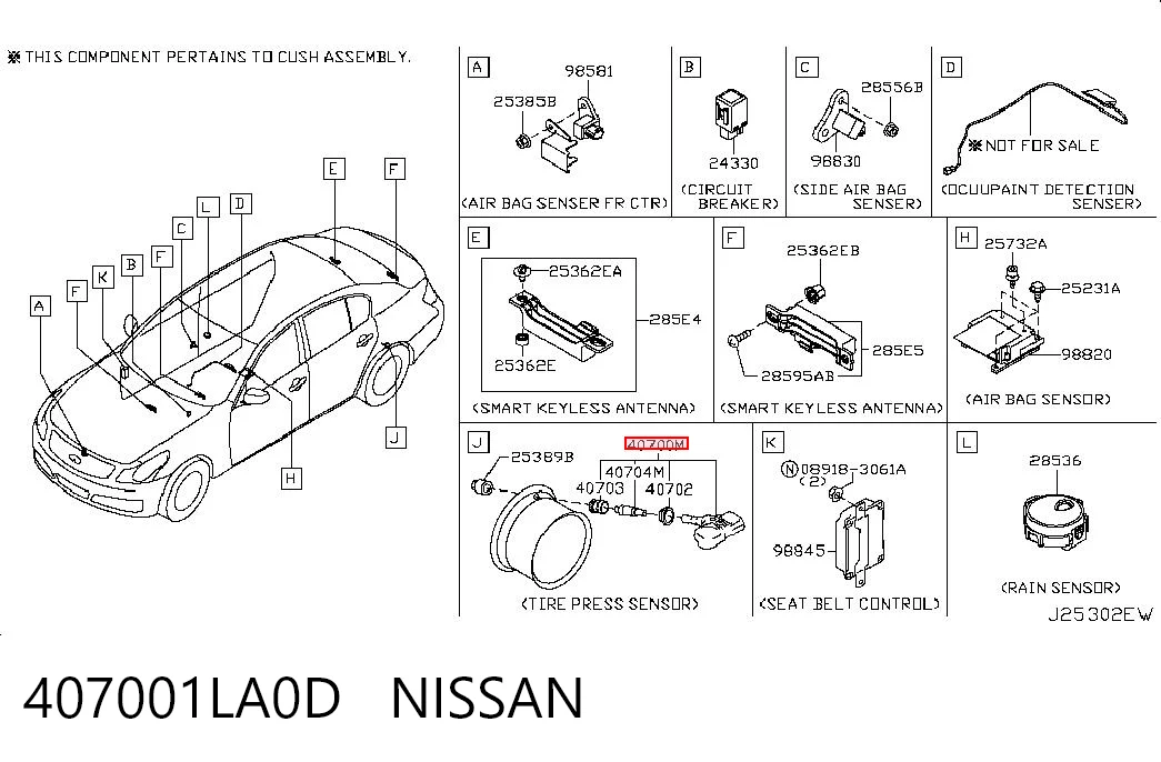  Датчик давления в шинах Nissan LEAF 1