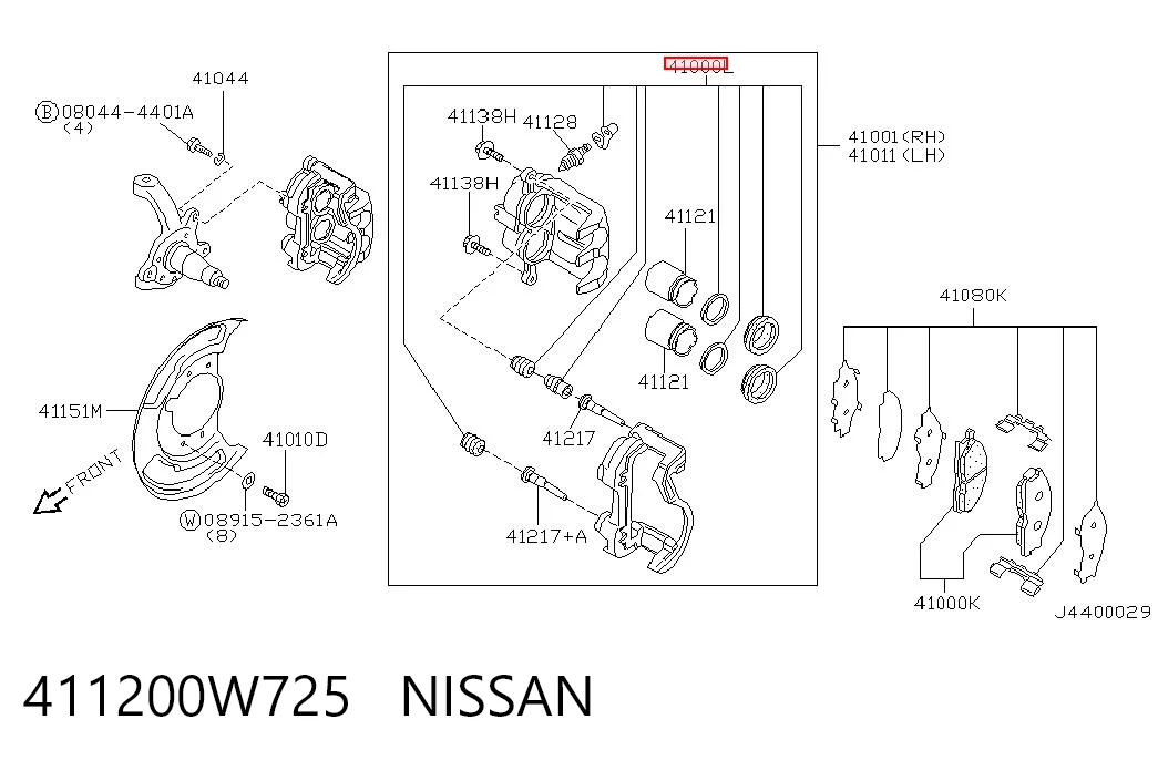 Ремкомплект переднего суппорта ERT400714 Polcar