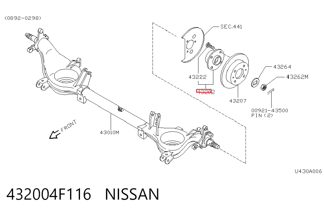  Задняя ступица Nissan Micra 