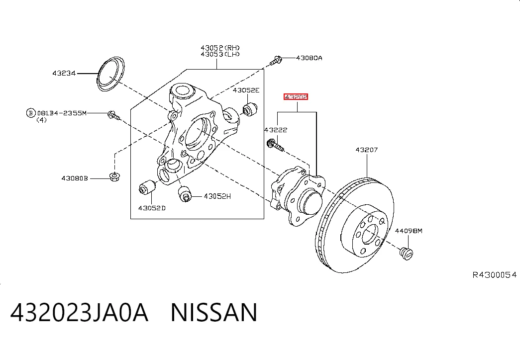 432023JA0A Nissan/Infiniti Ступица задняя