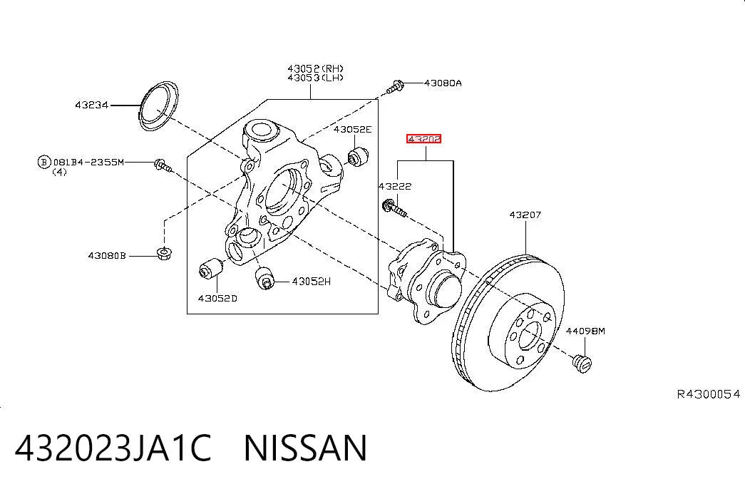 432023JA1C Nissan/Infiniti Ступица задняя
