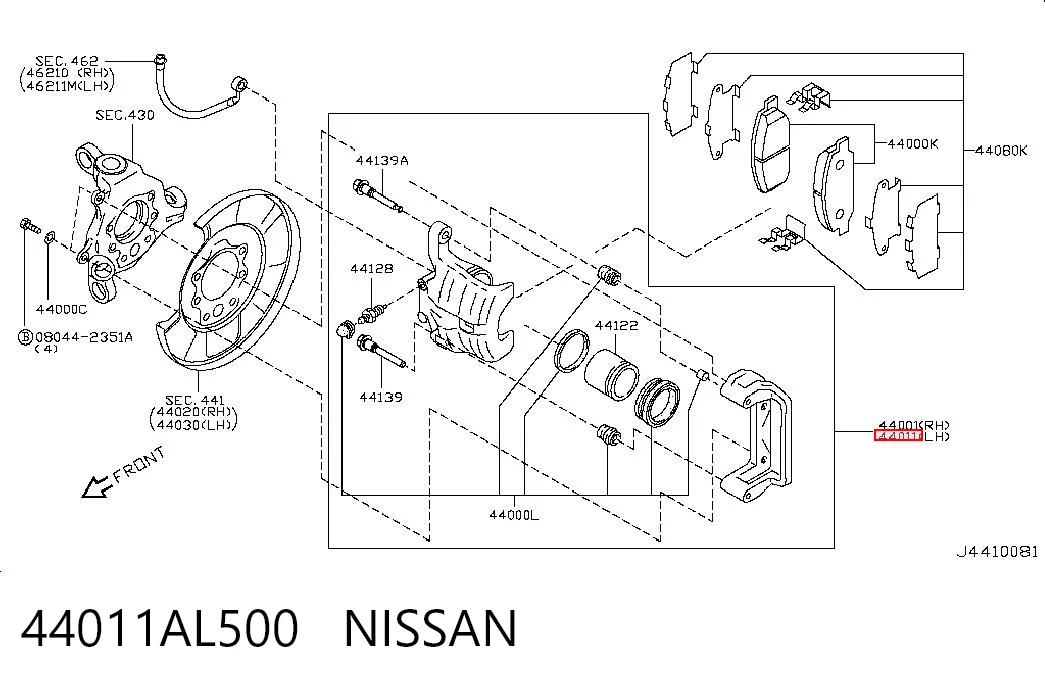  Суппорт задний левый Nissan Murano 