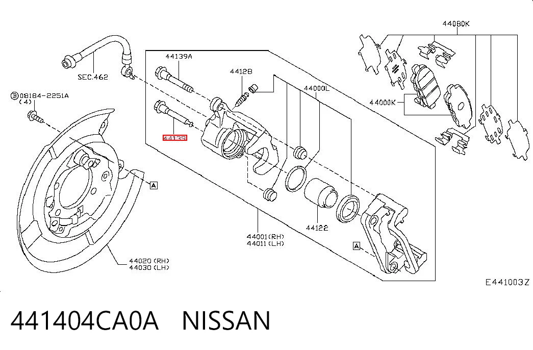 Направляющая переднего суппорта Renault (RVI) 441404CA0A цена, от 18.47 USD