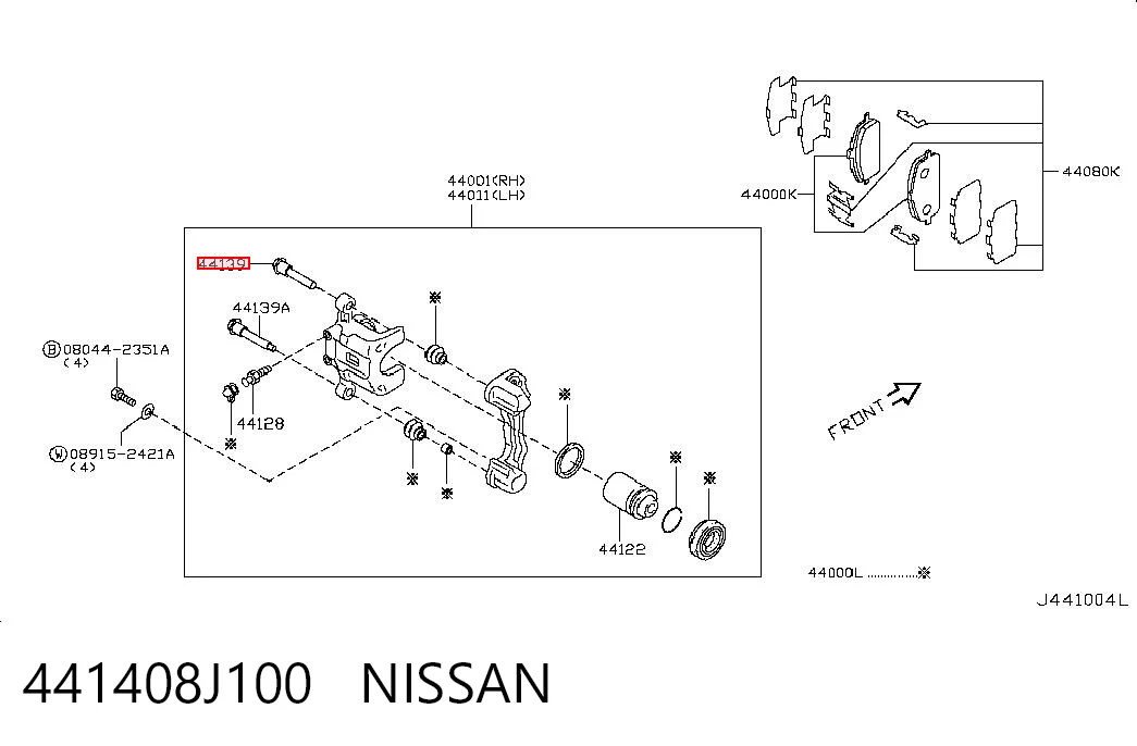 Направляющая суппорта заднего нижняя Nipparts J3271012 цена, от 8.82 USD