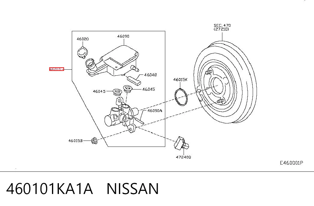  Главный тормозной цилиндр Nissan JUKE 