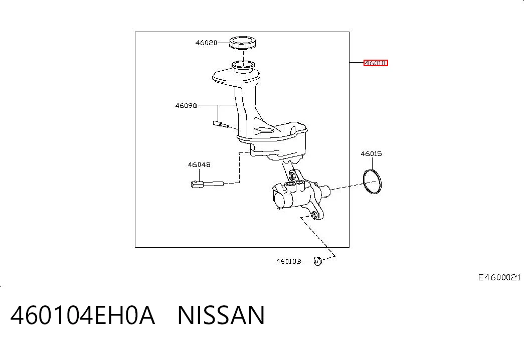 Цилиндр тормозной, главный на Nissan Qashqai II J11