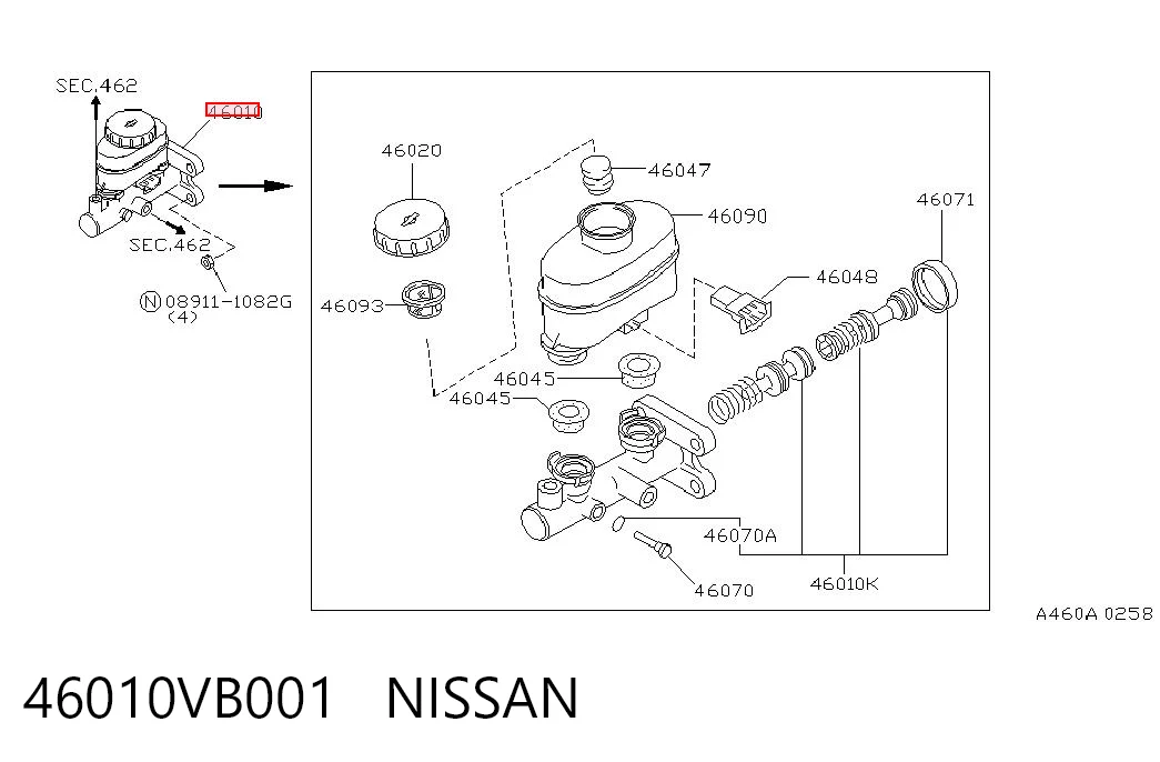 Цилиндр главный тормоза (гидротормозов) Nissan Patrol внедорожник (Y61) (1997 - 2010) цена, от 63.35 USD