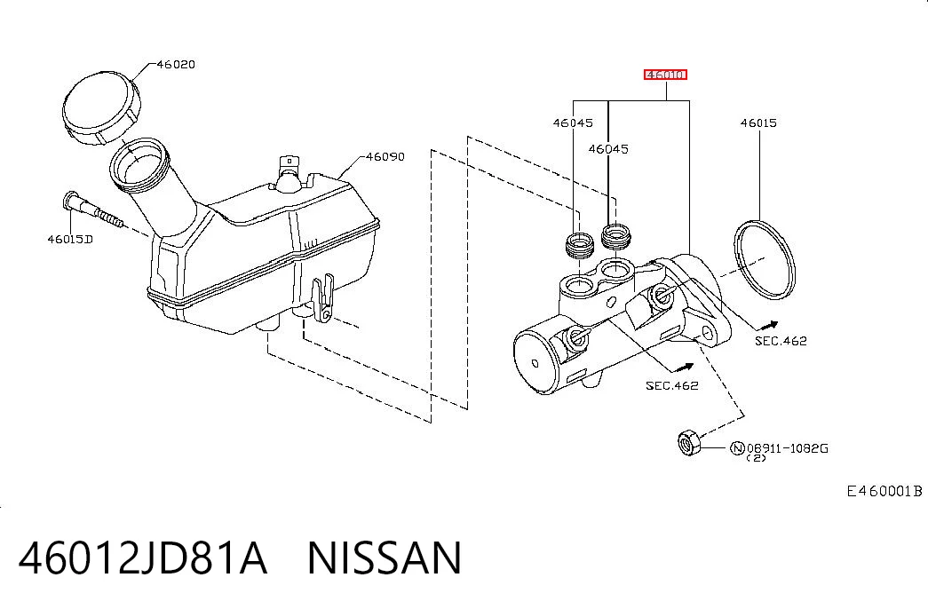  Главный тормозной цилиндр Nissan Qashqai 