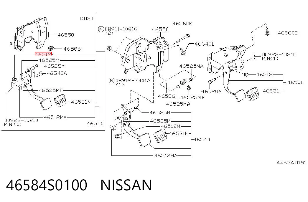 46584S0100 Nissan/Infiniti 
