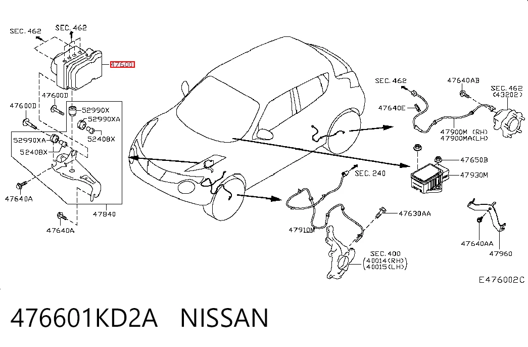 Блок ABS гидравлический на Nissan JUKE NMUK F15E
