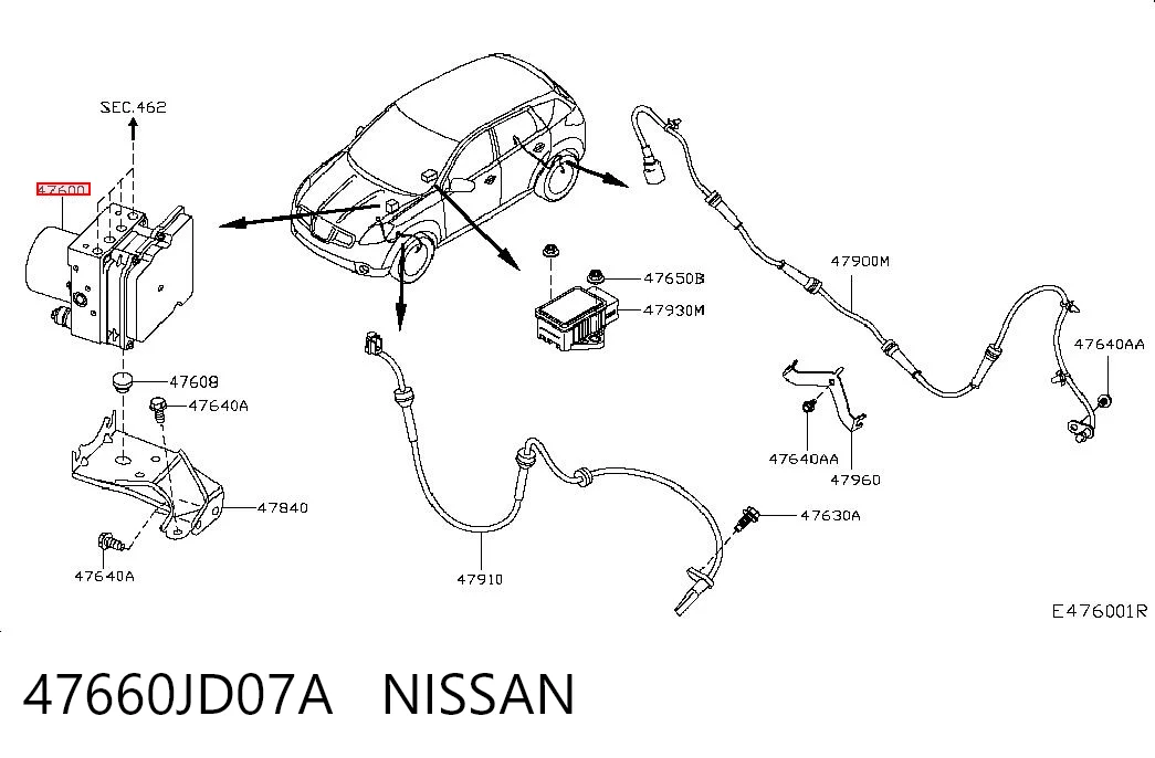 Блок ABS гидравлический на Nissan Qashqai I J10