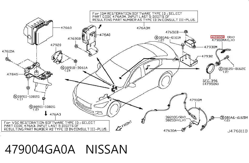 479004GA0A Nissan/Infiniti 