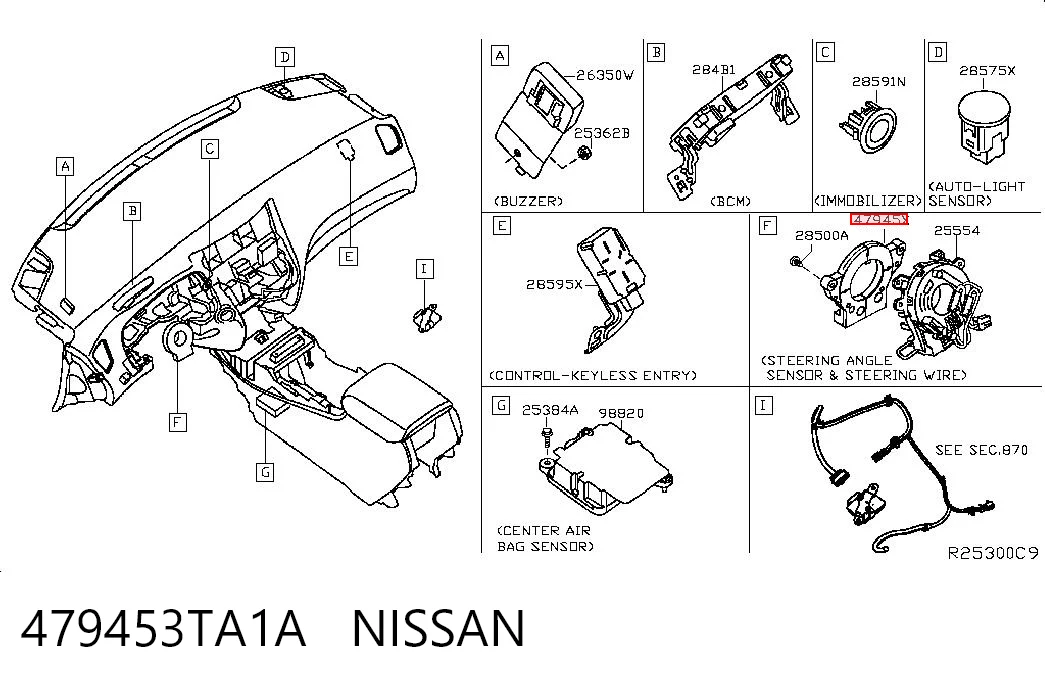 479453TA1A Nissan/Infiniti Датчик угла поворота руля
