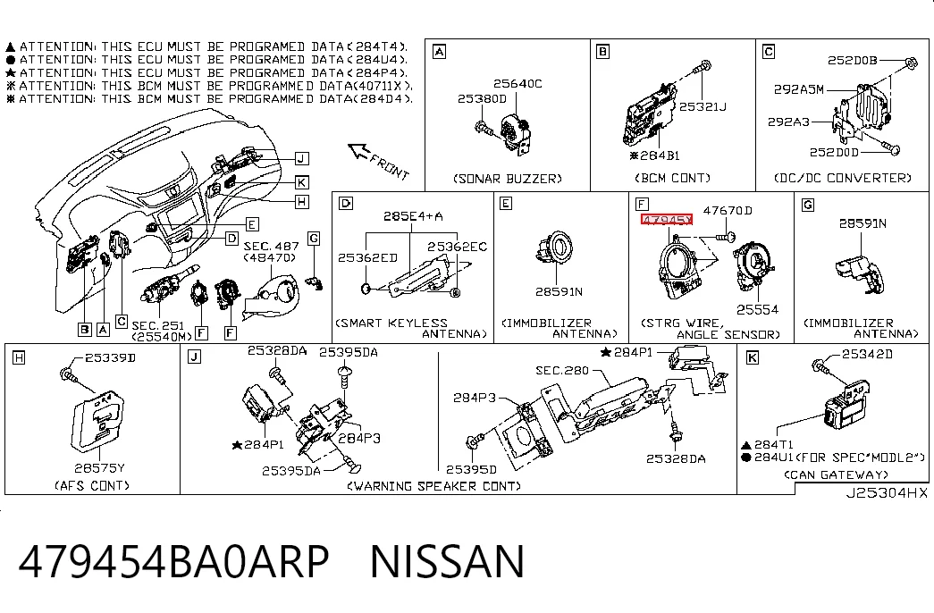 Датчик поворота руля Nissan Qashqai II внедорожник (J11) (2013 - 2021) цена, от 3.85 USD