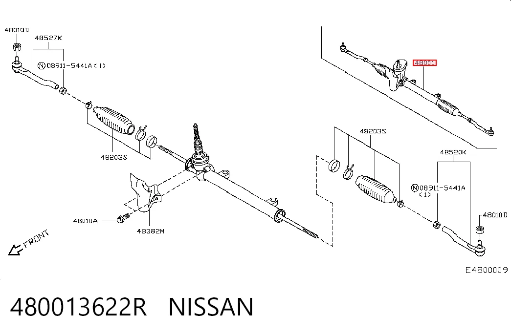 Рулевая рейка 3S422002 AND