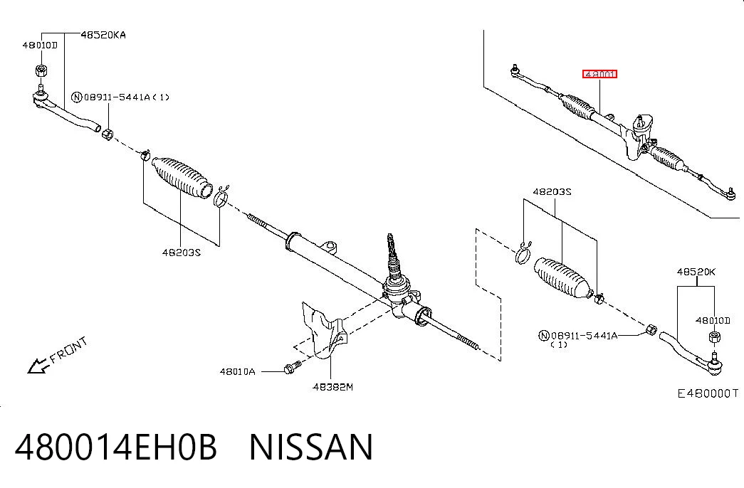 Рейка рулевая AND 3S419021