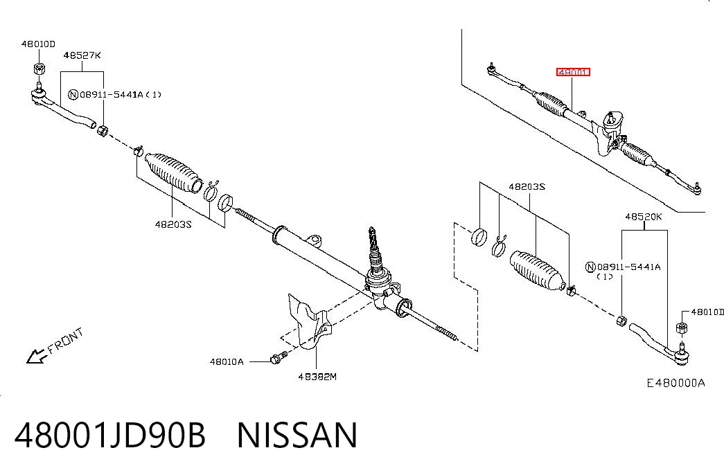 Управление рулевое в сборе на Nissan Qashqai I J10