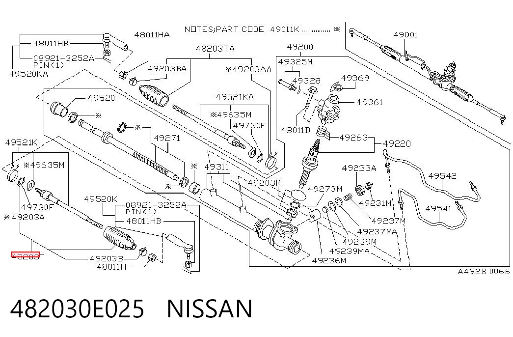 Пыльник рулевой тяги на Nissan Almera I N15
