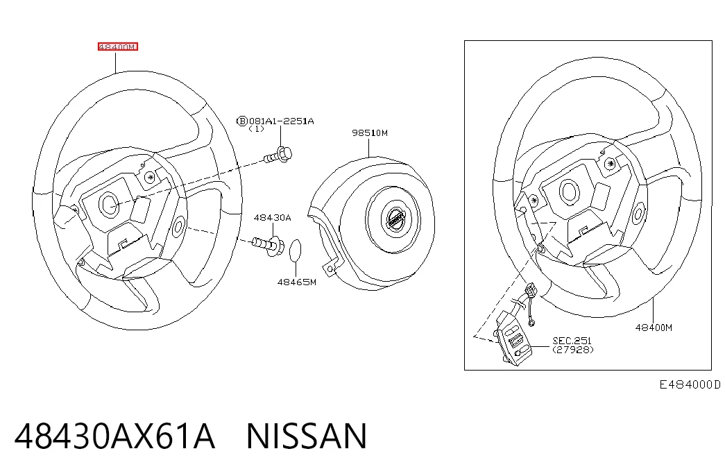 Колесо рулевое на Nissan Micra  K12