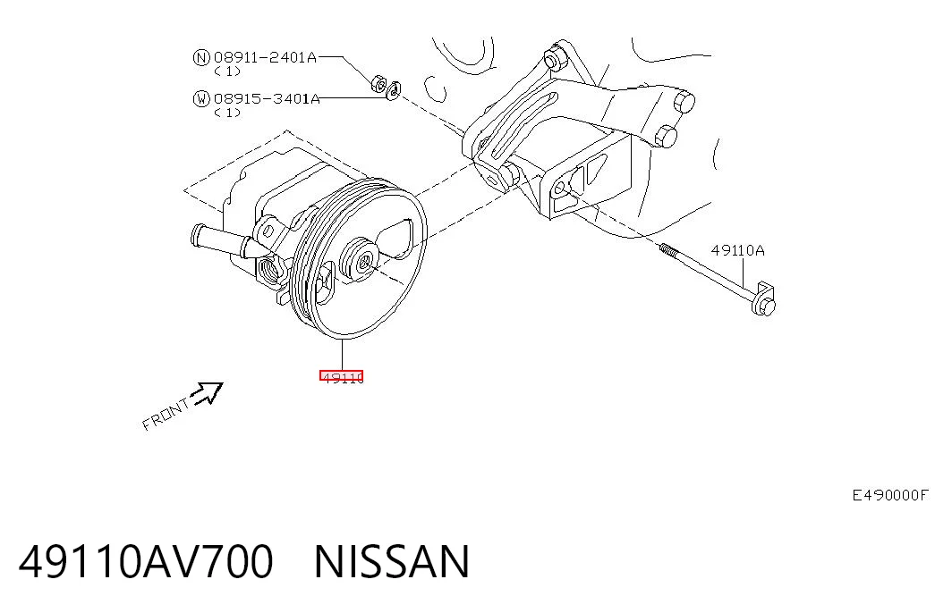 ГУР руля на Nissan Almera TINO V10