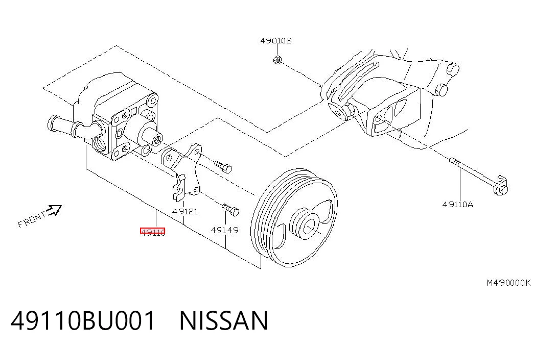  Насос ГУР Nissan Almera 