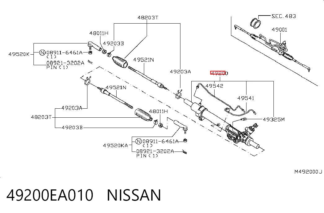 49200EA010 Nissan/Infiniti Управление рулевое в сборе