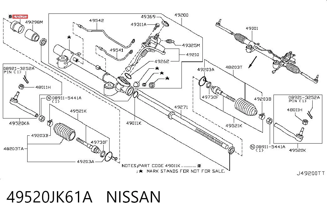 49520JK61A Nissan/Infiniti