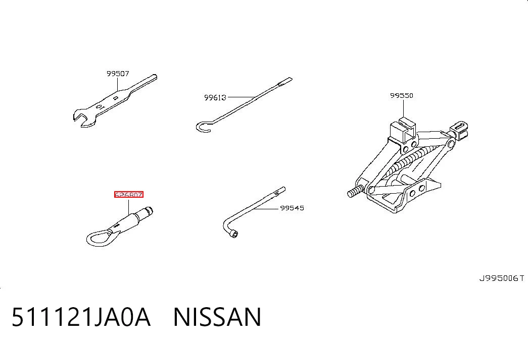 Крюк буксировочный Nissan Qashqai +2 I внедорожник (J10) (2007 - 2014) цена, от 16.63 USD