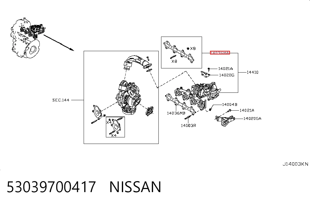 Турбонагнетатель Opel 95523353 цена, от 442.56 USD