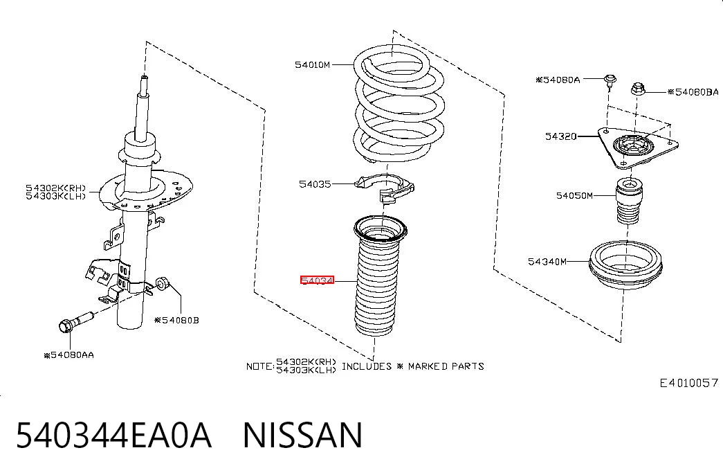 Чехол амортизатора переднего Raiso RK54034 цена, от 19.22 USD