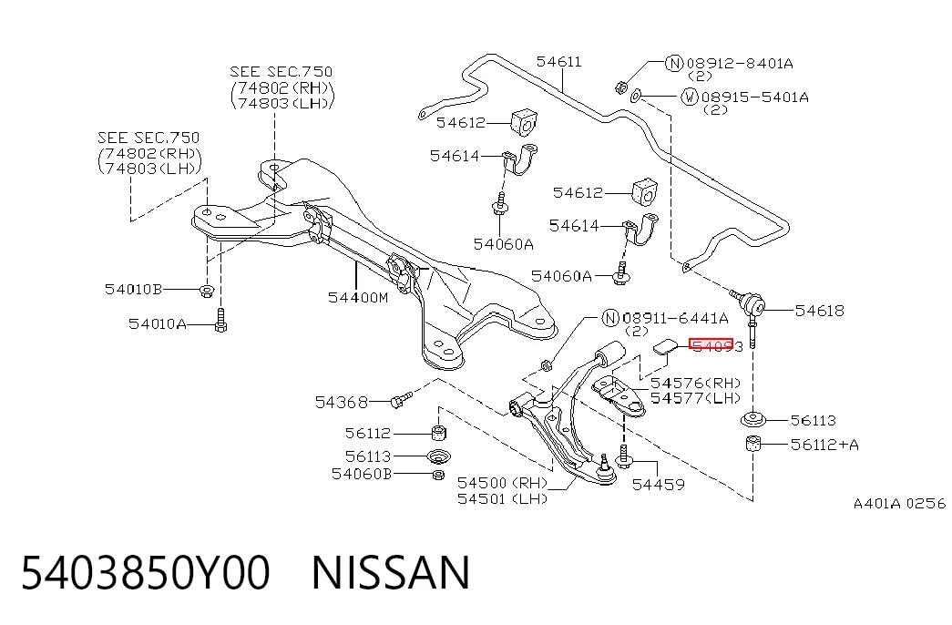 5403850Y00 Nissan/Infiniti