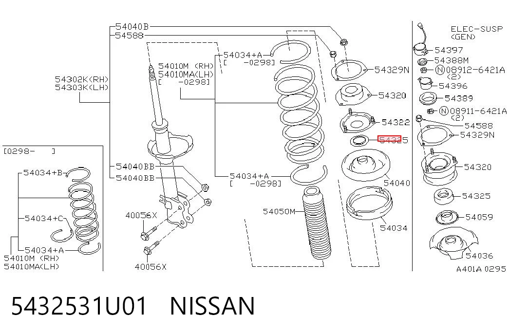 Подшипник опоры амортизатора Sensen SA543255V000