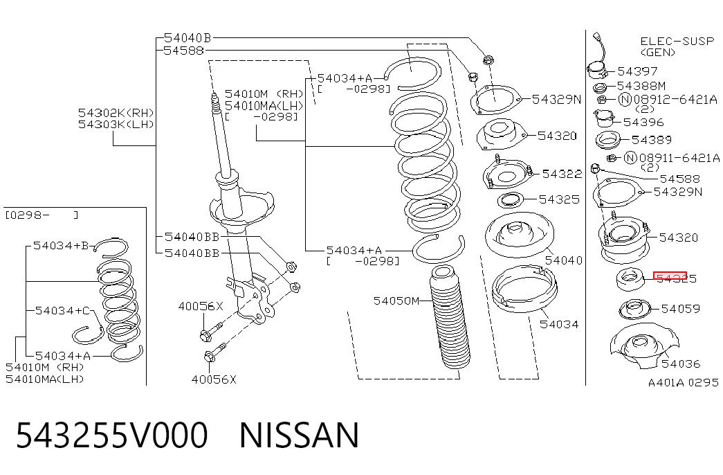 SA543255V000 Sensen Подшипник верхней опоры