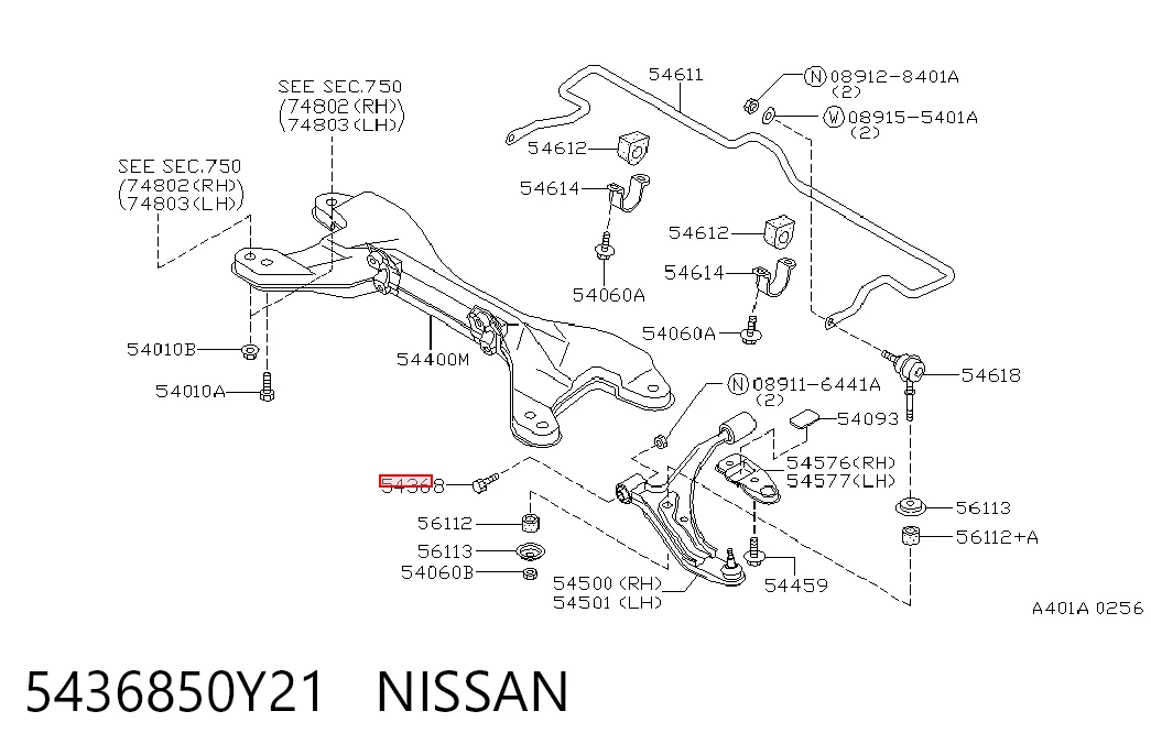 5436850Y21 Nissan/Infiniti