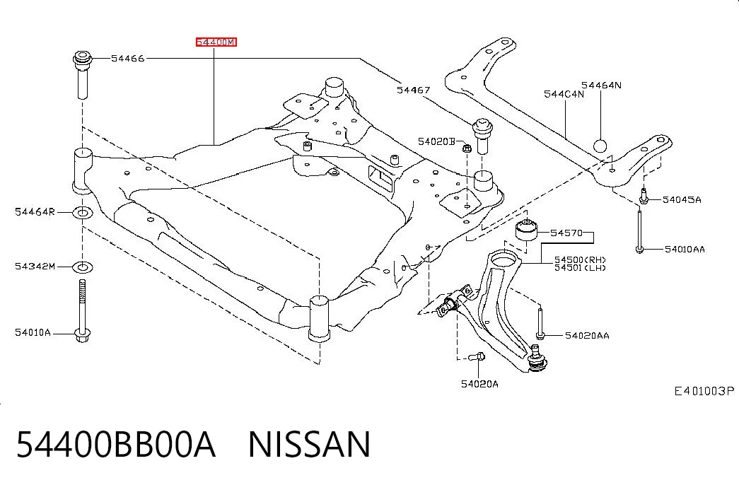 Балка передней подвески AND 3S199013