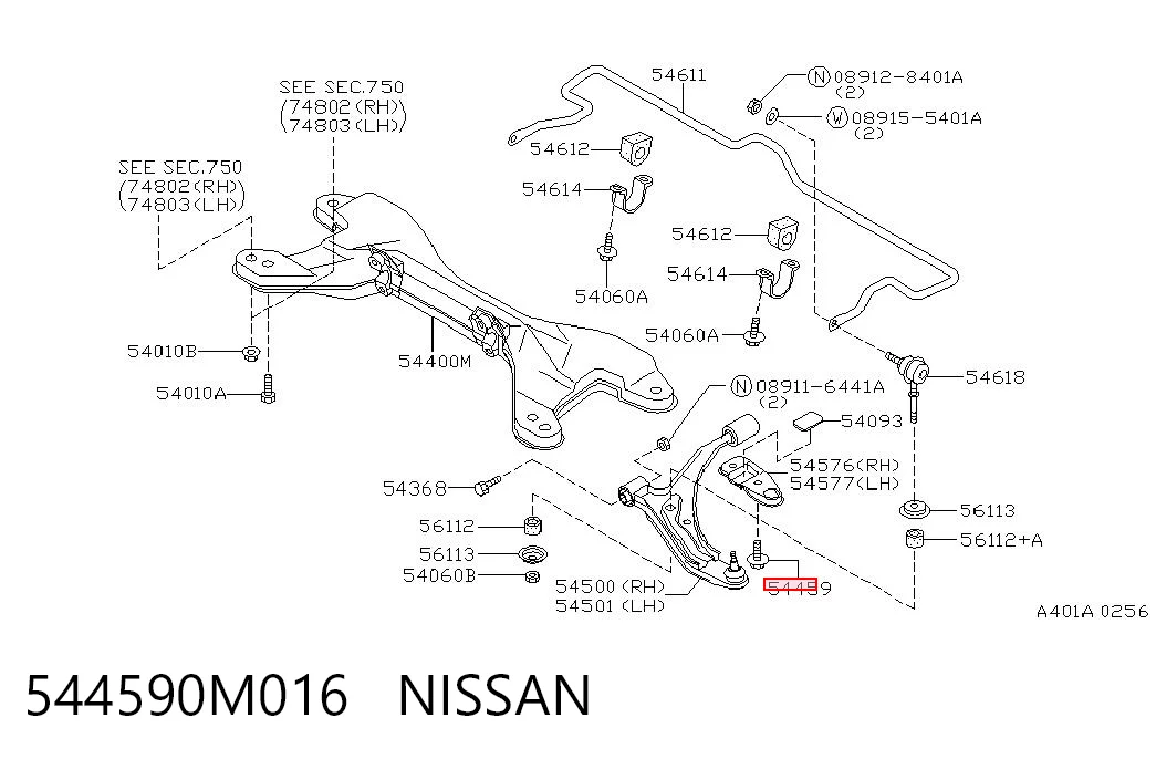 544590M016 Nissan/Infiniti
