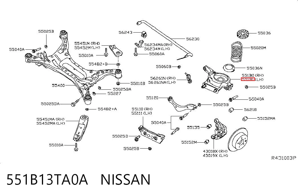 551B13TA0A Nissan/Infiniti