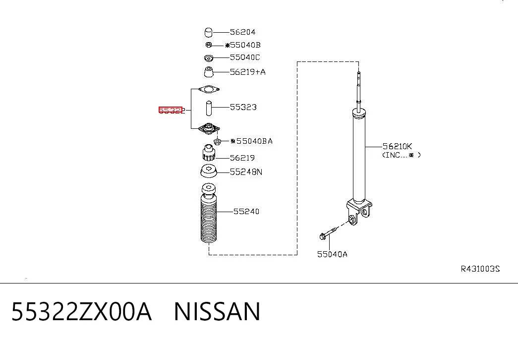 55322ZX00A Nissan/Infiniti 