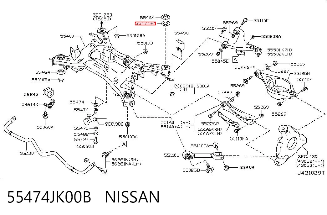 55474JK00B Nissan/Infiniti