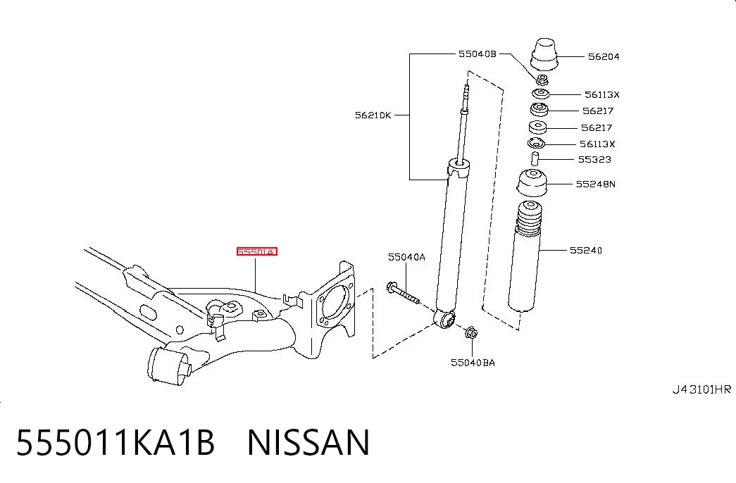 Подрамник задней подвески на Nissan JUKE NMUK F15E
