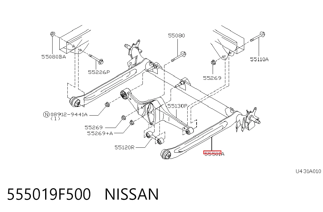 Подрамник задней подвески на Nissan Almera II N16