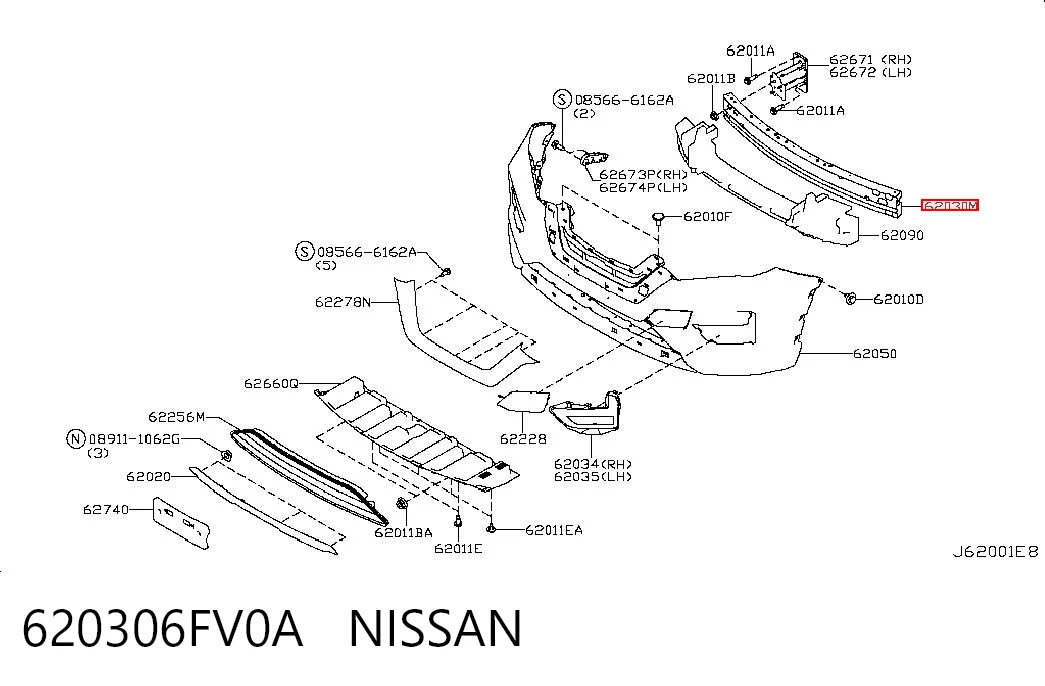 Купить NNXTR15240 Bodyparts Буфер бампера переднего