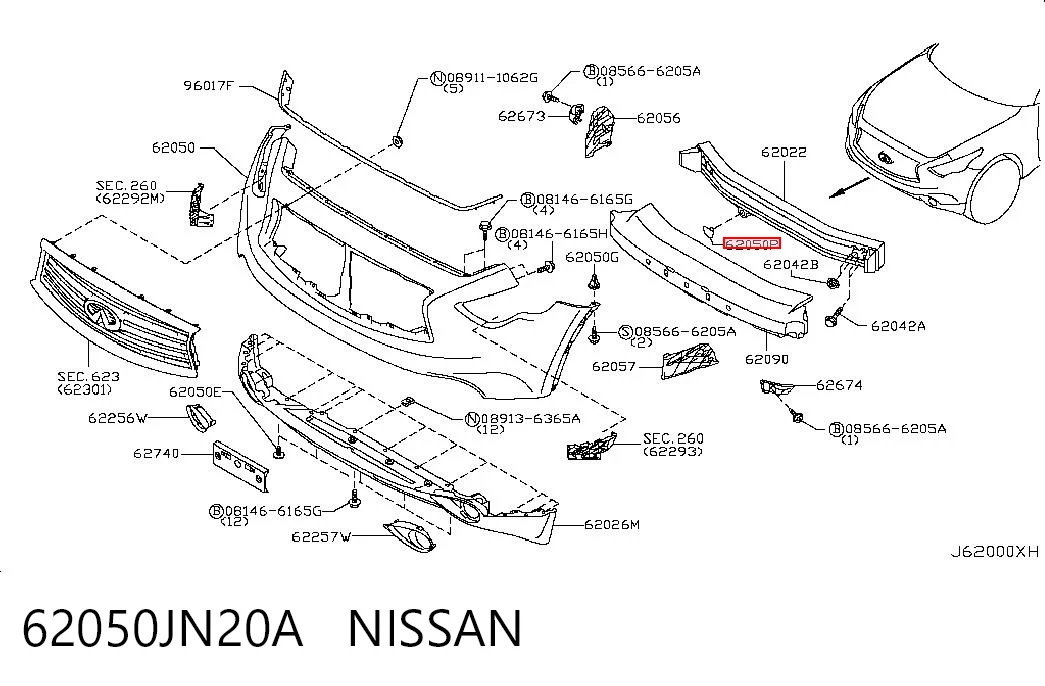 62050JN20A Nissan/Infiniti