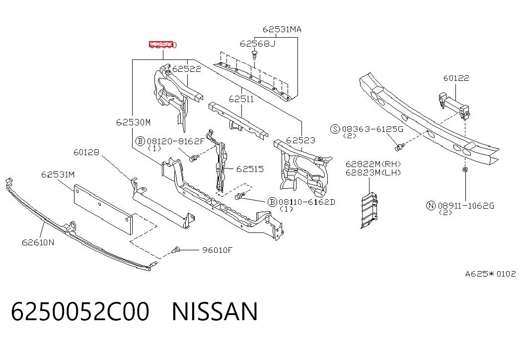 Панель передняя Nissan Almera I хэтчбек (N15) (1995 - 2000) цена, от 52.04 USD