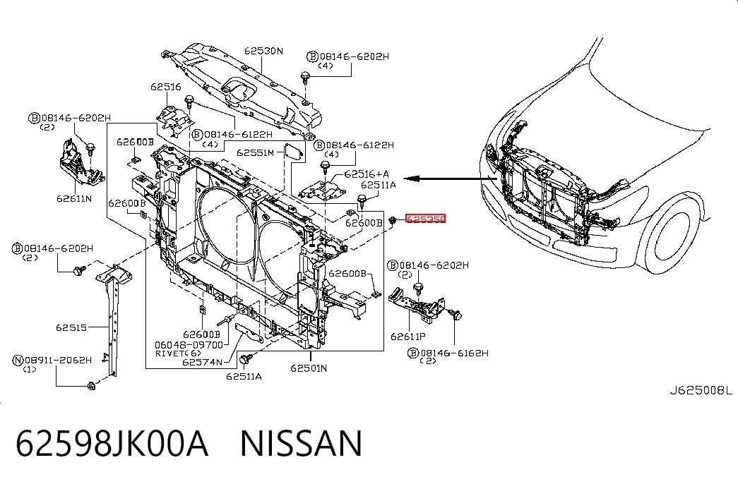 62598JK00A Nissan/Infiniti