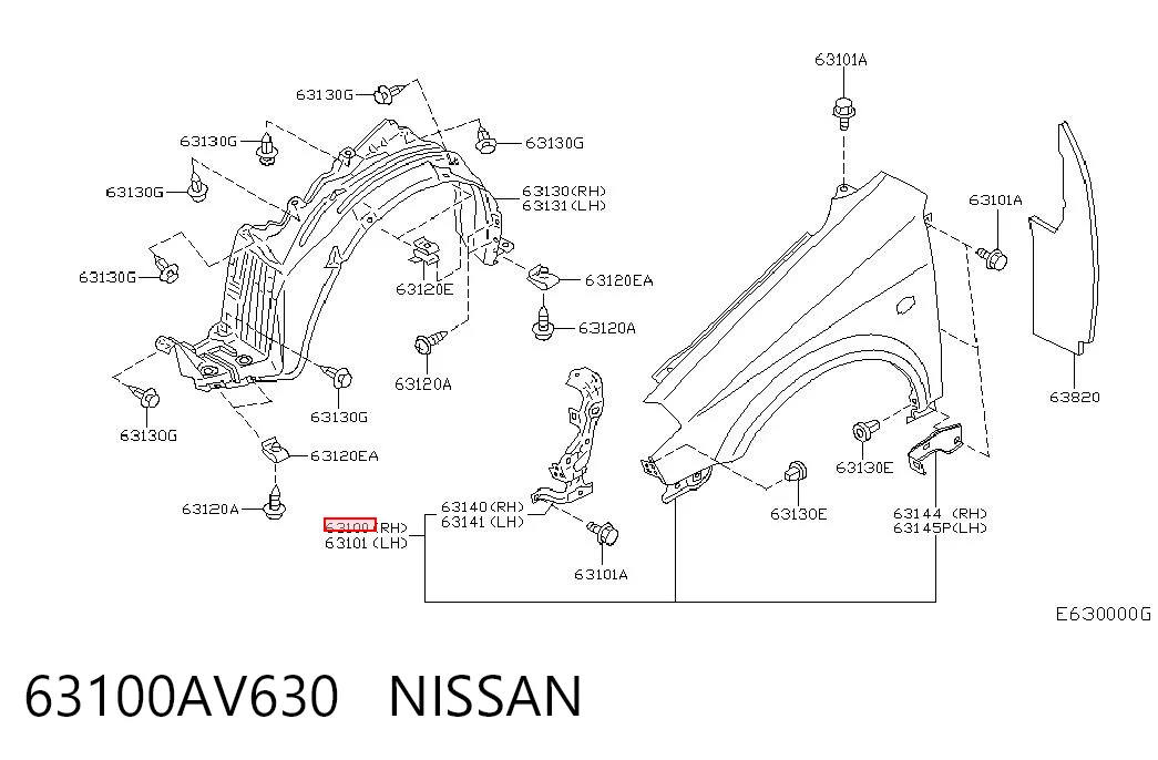 Переднее правое крыло на Nissan Primera  P12