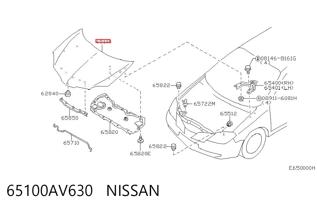 Капот на Nissan Primera  P12