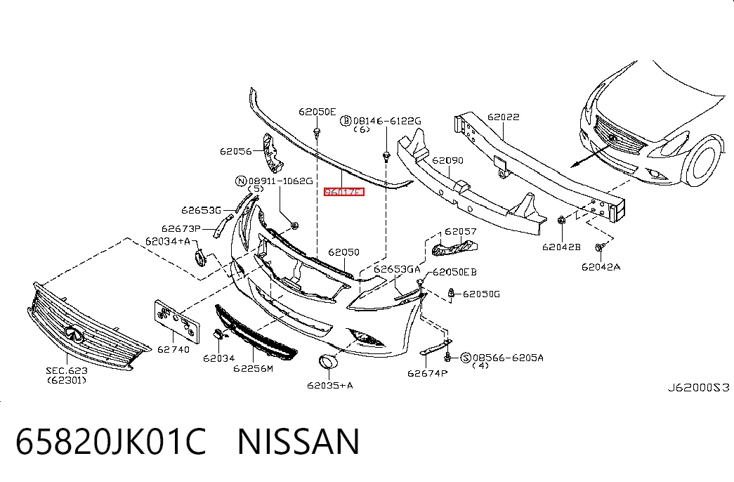 65820JK01C Nissan/Infiniti