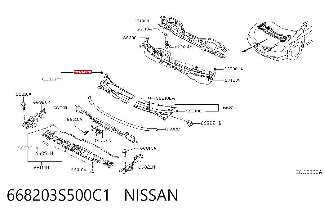 668203S500C1 Nissan/Infiniti Автостекло