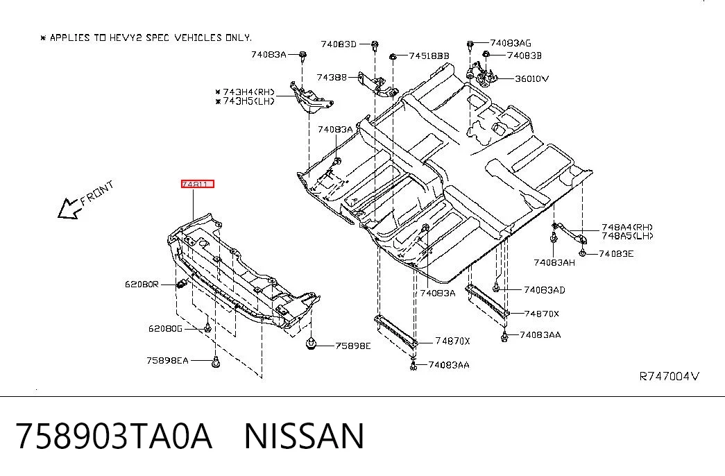 758903TA0A Nissan/Infiniti Защита двигателя передняя